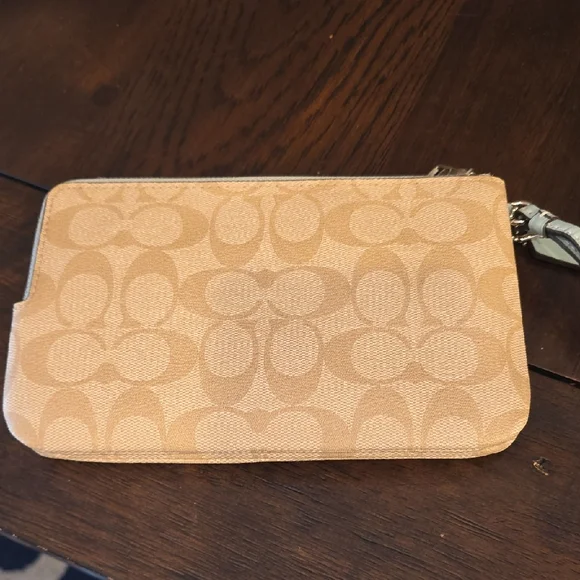 Coach Signature Coated Canvas Light Blue and Matching Wallet - Picture 8 of 10